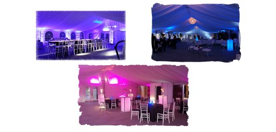 uplighting and tent liners